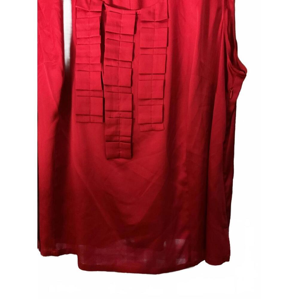 Semantiks Sleeveless Stretch Silk Pink Blouse with pleats Size 22W - Picture 3 of 9